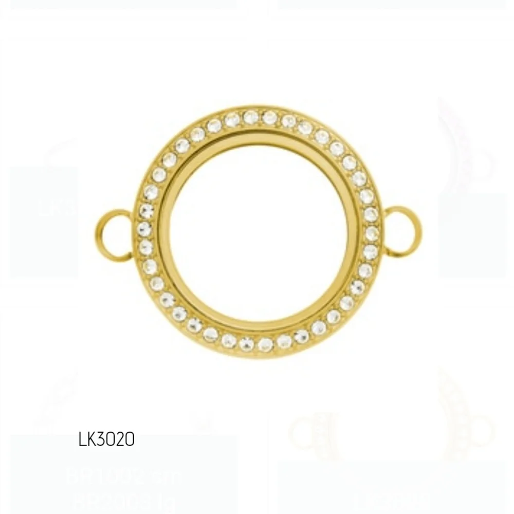 ORIGAMI OWL Swarovski Gold Link Locket ONLY - Picture 6 of 7